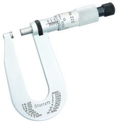 STARRETT 222XRL-1/2 Sheet Metal Micrometer (222XRL-1/2)