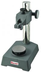 STARRETT 3672 Indicator Stand with Round Serrated Anvil, 3/8" Stem Hole, 8mm Bushing (3672)