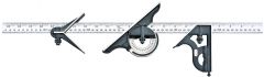 STARRETT 435ME-600 600mm and 23-1/2" Combination Set with Square, Center and Reversible Protractor Head and Blade (435ME-600)