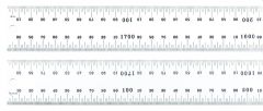 STARRETT C635-1800MM 1800mm Heavy Spring-Tempered Steel Rule with Millimeter Graduations, Graduations at mm and 1/2mm on Both Sides (C635-1800MM)
